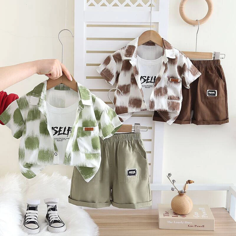 男童夏季套装韩版时髦薄款