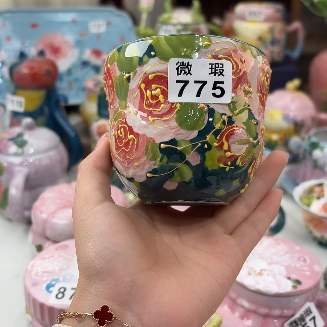 景德镇手绘高温釉下彩陶瓷茶具