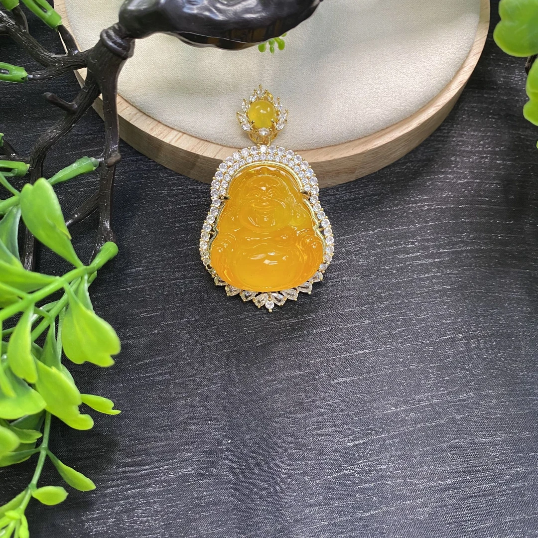 【福小满】TC17005福小满天黄大佛豪镶吊坠(多样性发其一）