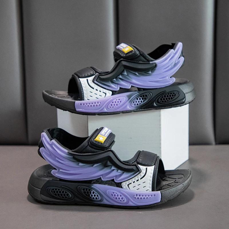 夏季新款男女沙滩小童鞋防滑软底耐磨百搭休闲校园风透气学生凉鞋