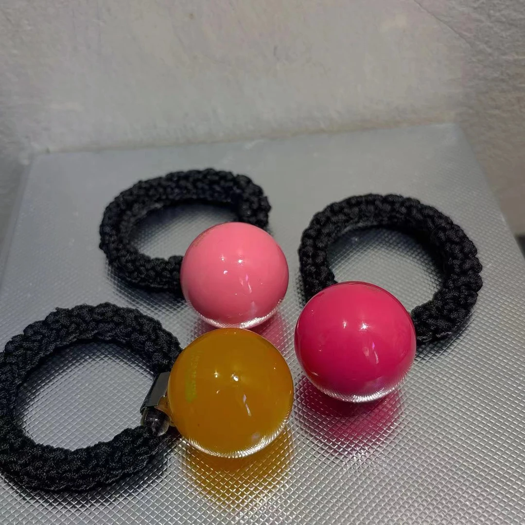 AZ气质彩色球球发圈T1180