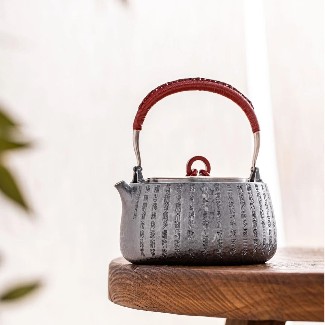 蜂鸟工坊 大师壶 大漆三环心经提梁烧水壶煮茶煮水大壶 SWA18034