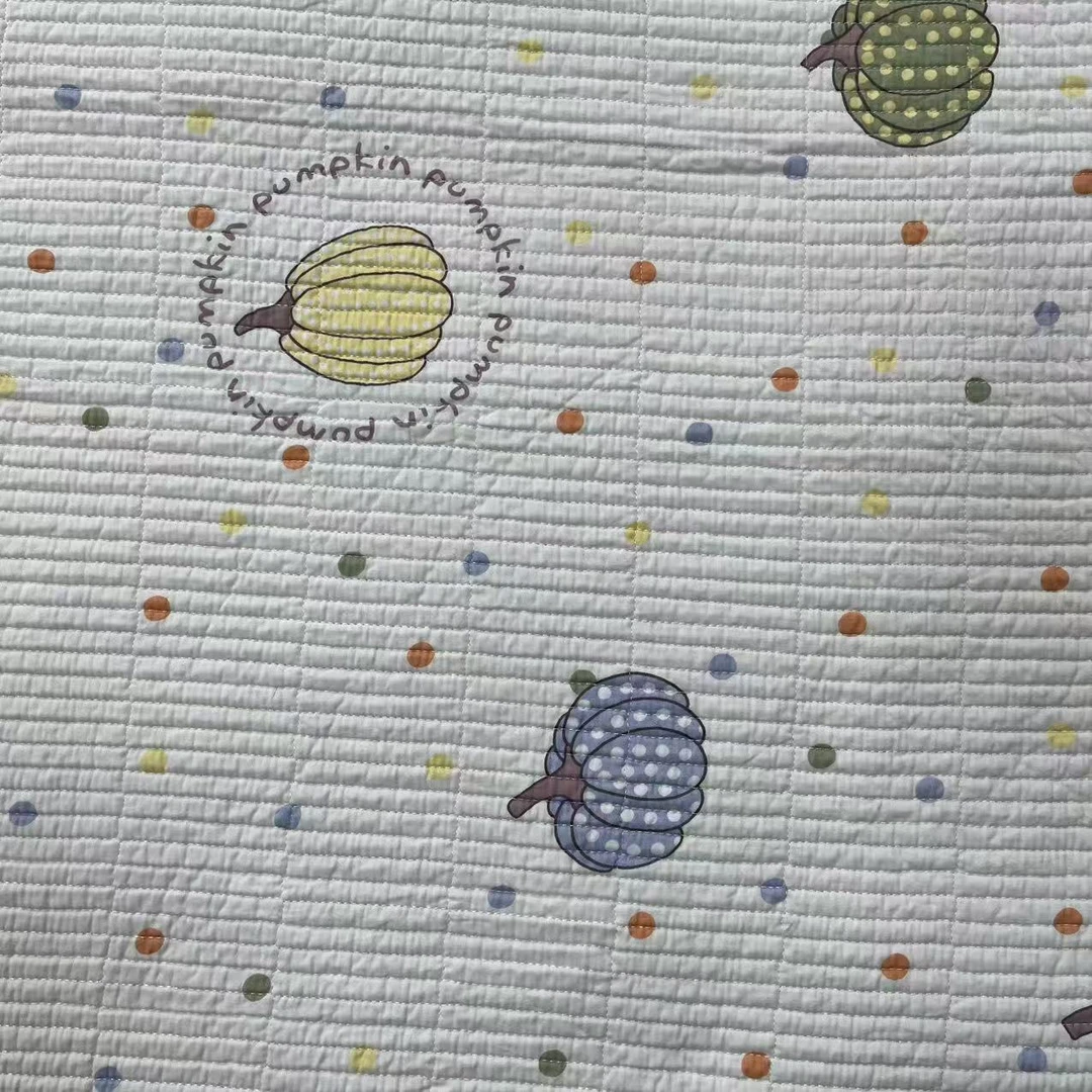 【绒兰】韩式里外全棉水洗绗缝夹棉多功能床垫床盖30号点点南瓜