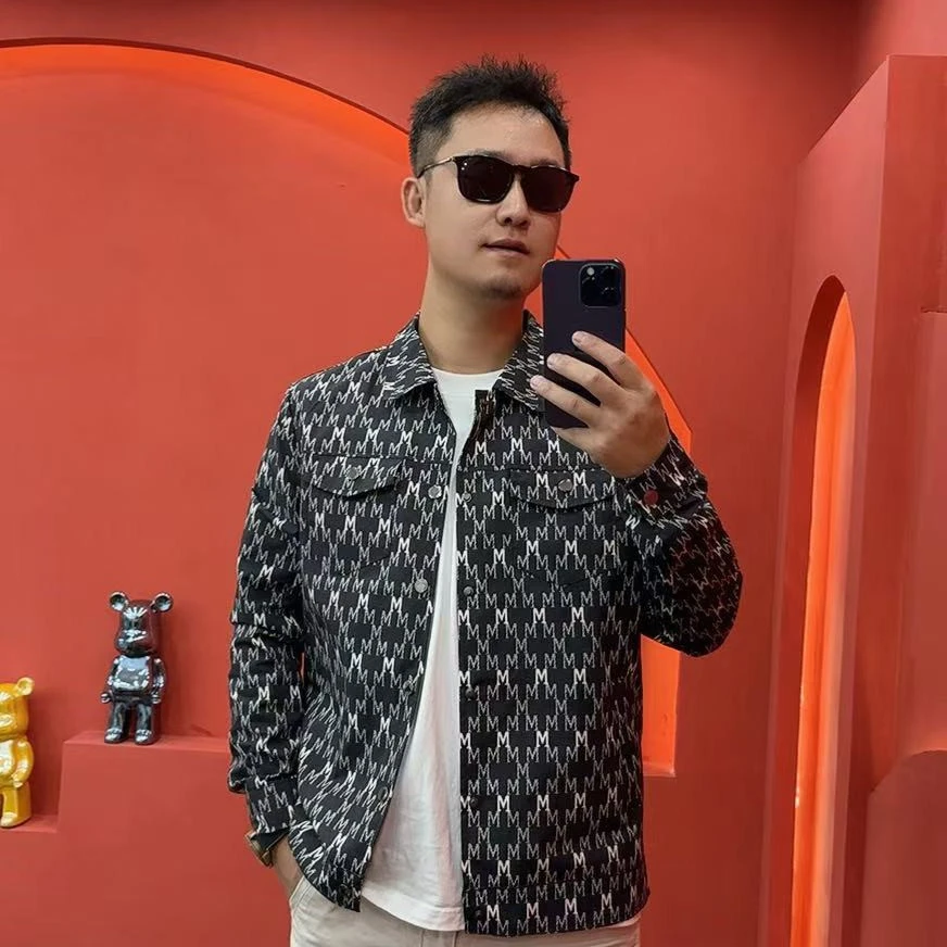 男士秋季新款时尚欧货百搭帅气休闲潮牌翻领夹克外套24507