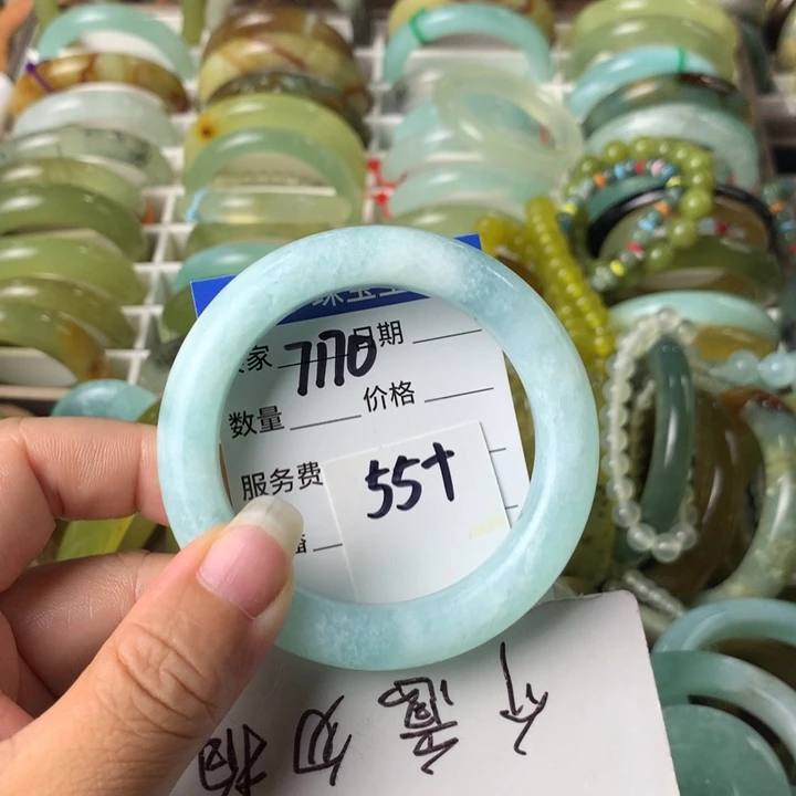 蛇纹石玉未镶嵌手镯7170