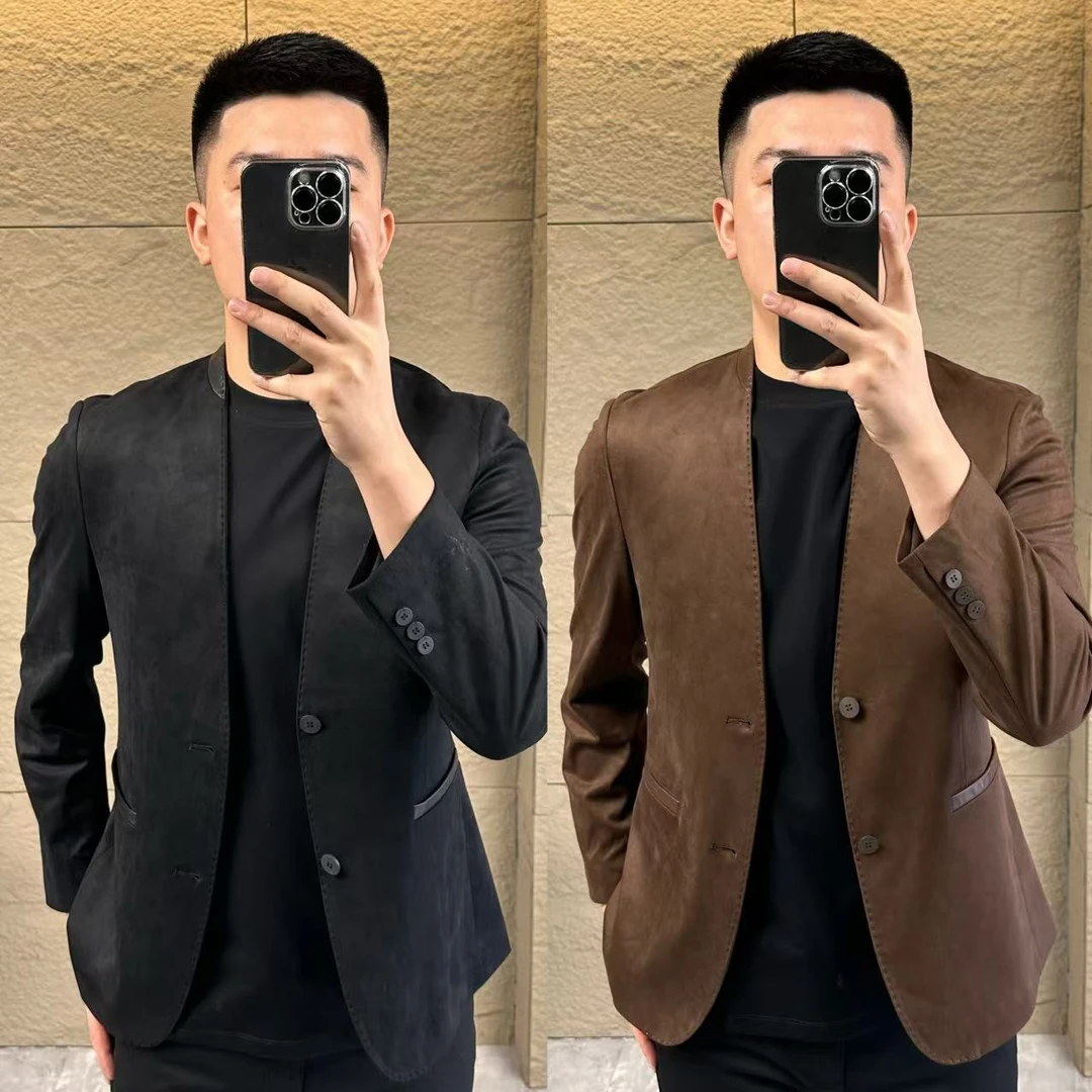 【西服】5808春季新品男士剪刀领简约轻奢-西装外套