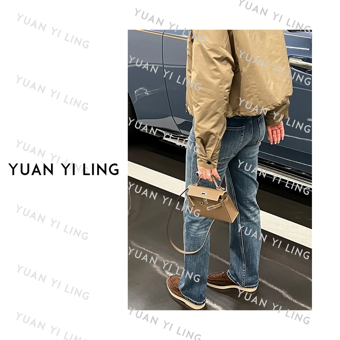 袁艺灵【长腿神器】25秋冬时尚高腰休闲通勤牛仔裤轻奢百搭