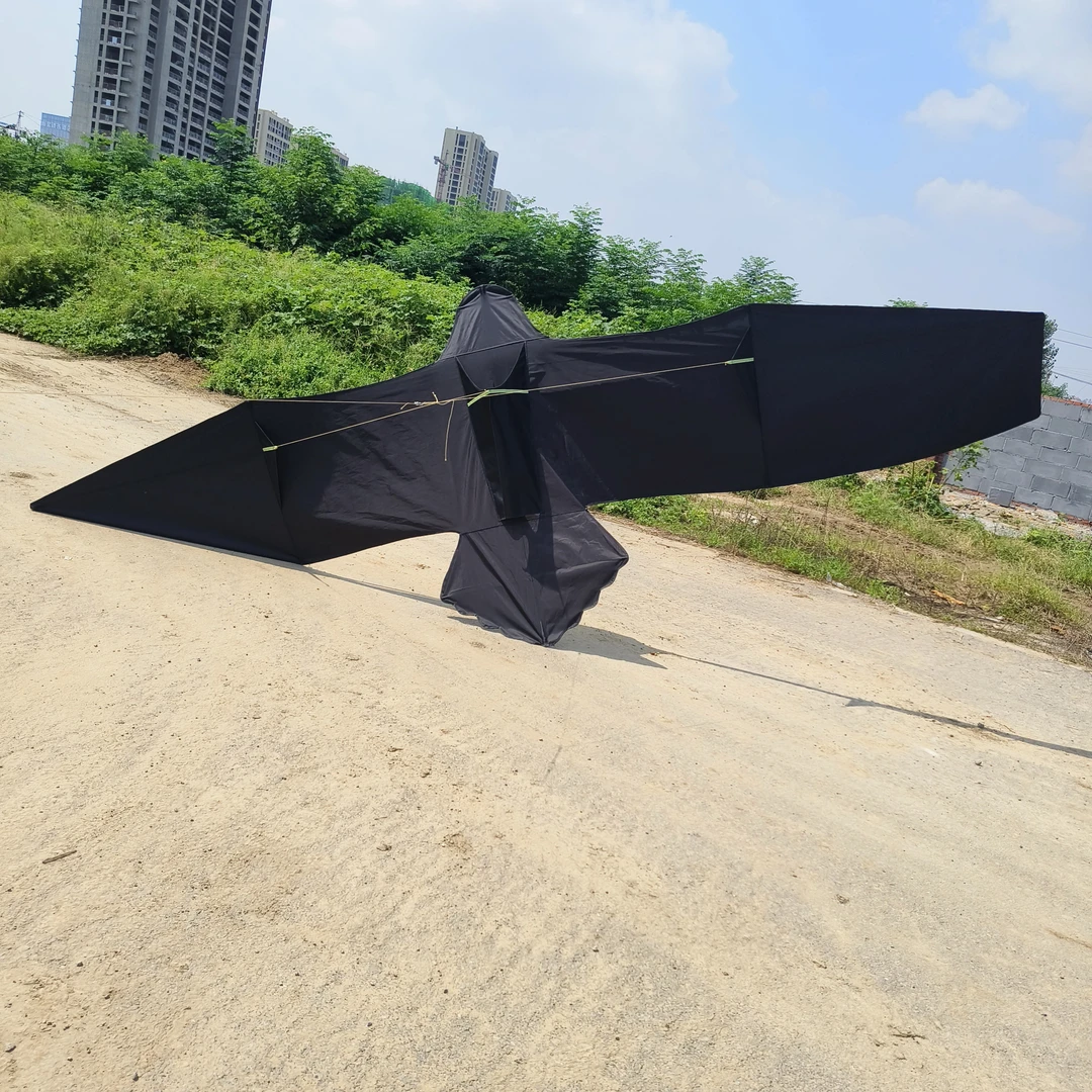 新款易放飞大型老鹰风筝4.5米黑鹰风筝三提线风兜