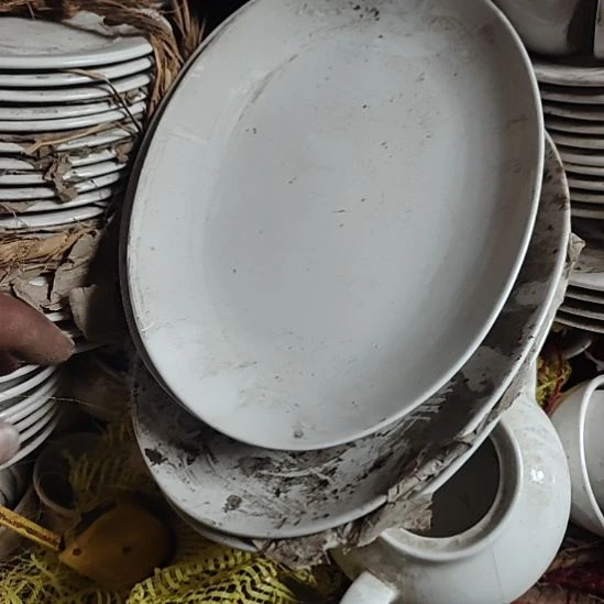 瓷发两个，鱼盘，长31.5