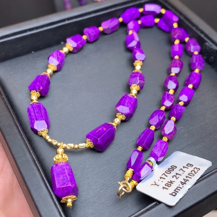 苏纪石（舒俱来）18K金镶嵌项链