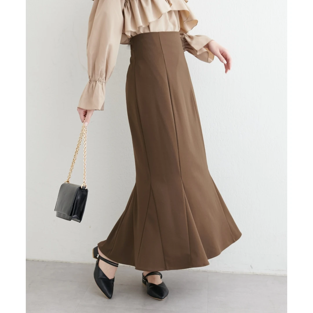 【MonTendre】春季新款 N 时尚优雅高腰美人鱼裙百搭纯色显瘦半身裙