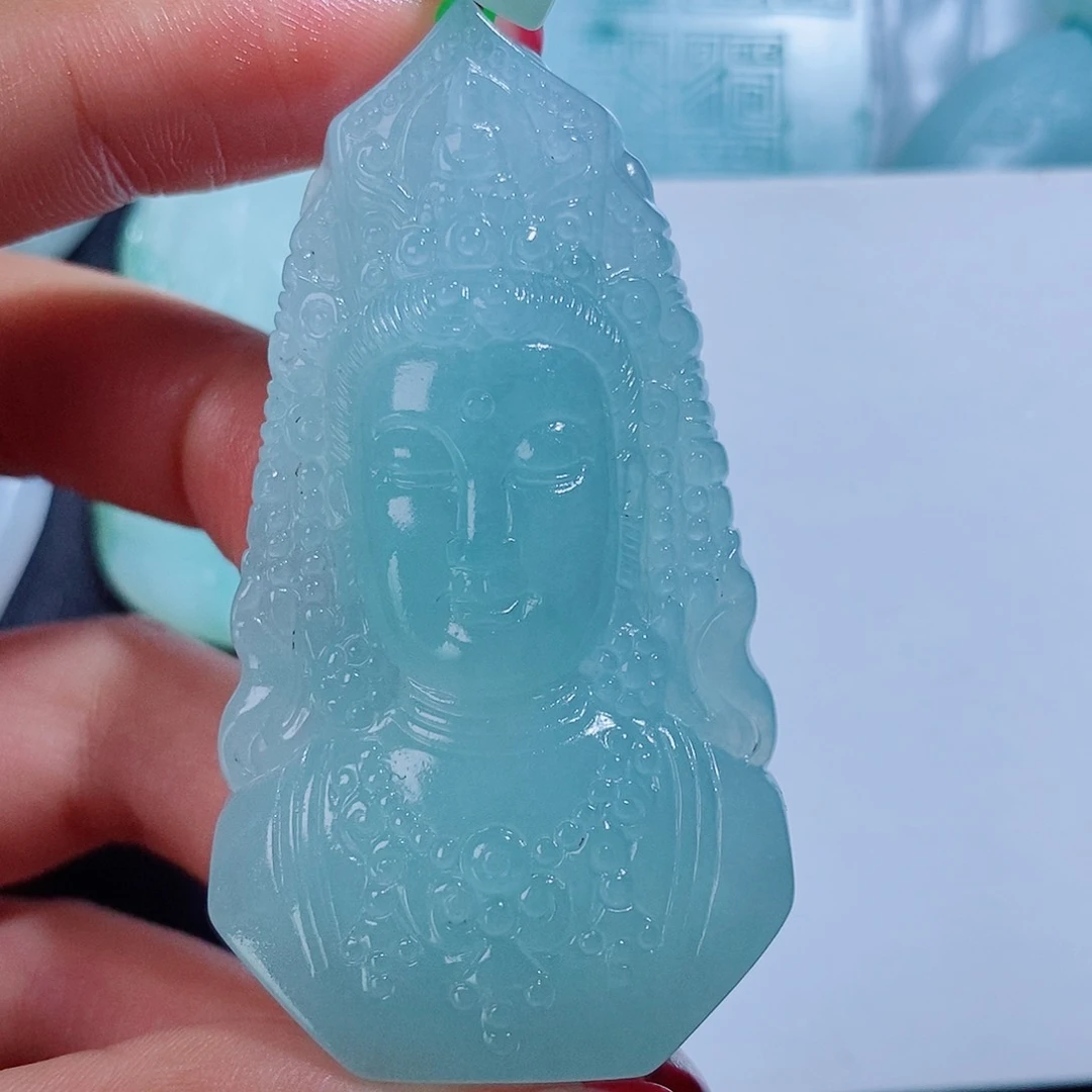 定制翡翠未镶嵌毛货不支持退换货，付款后确认抛光