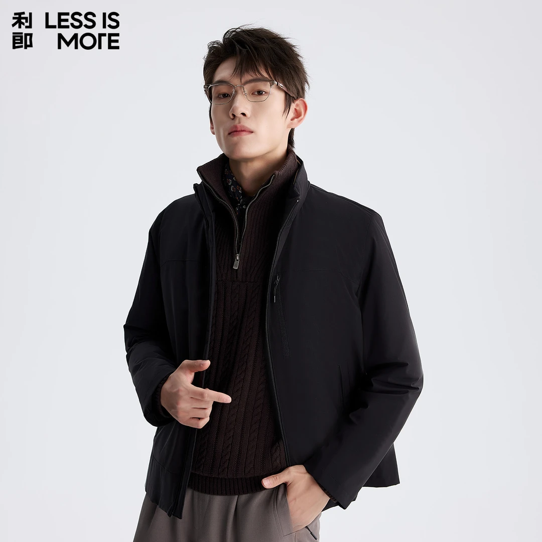 利郎【可机洗羽绒】冬季商务休闲防风立领轻薄款羽绒服保暖男款外套
