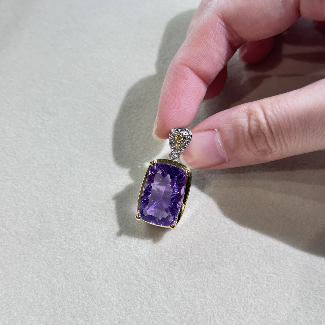 KARSOR/卡奢 S925银紫水晶吊坠 X3885