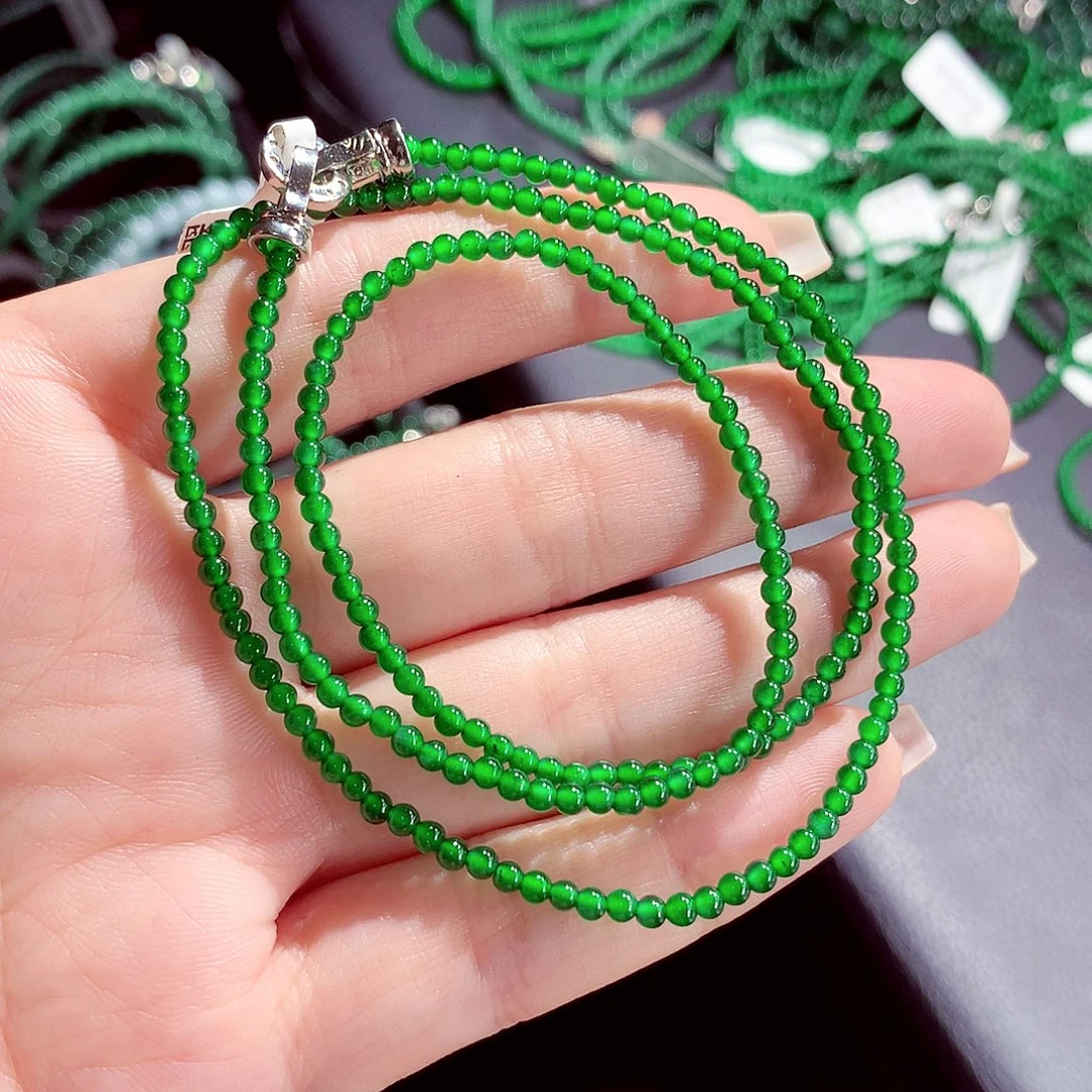 翡翠未镶嵌毛衣链