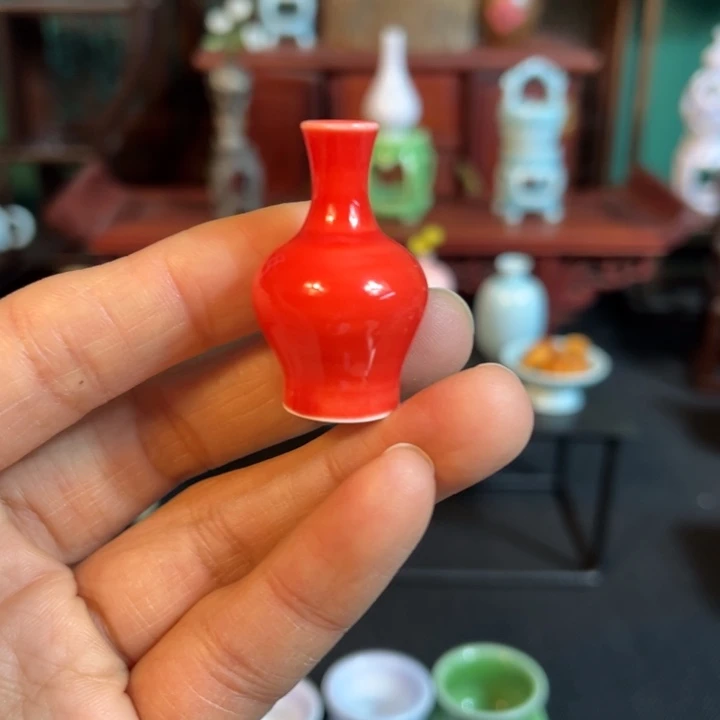 摆件微陶老王迷你花瓶