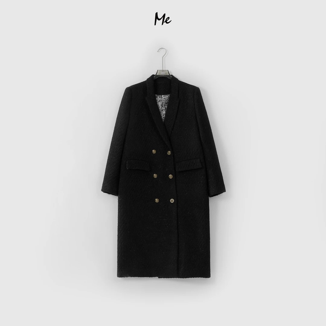 ME【天空之城】秋冬时尚新款轻奢女士长款绵羊毛大衣MEQC2029