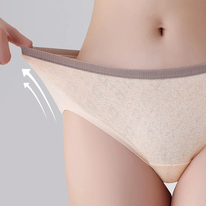 婴儿棉中腰女士内裤7A全裤抗菌彩棉底裤学生少女纯棉三角短裤包臀