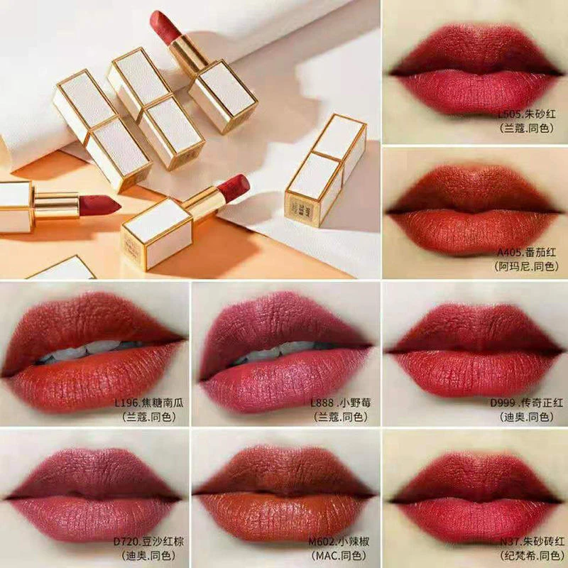 烈艳蓝金丝绒唇膏滋润保湿气色好不易脱妆不易粘杯口红