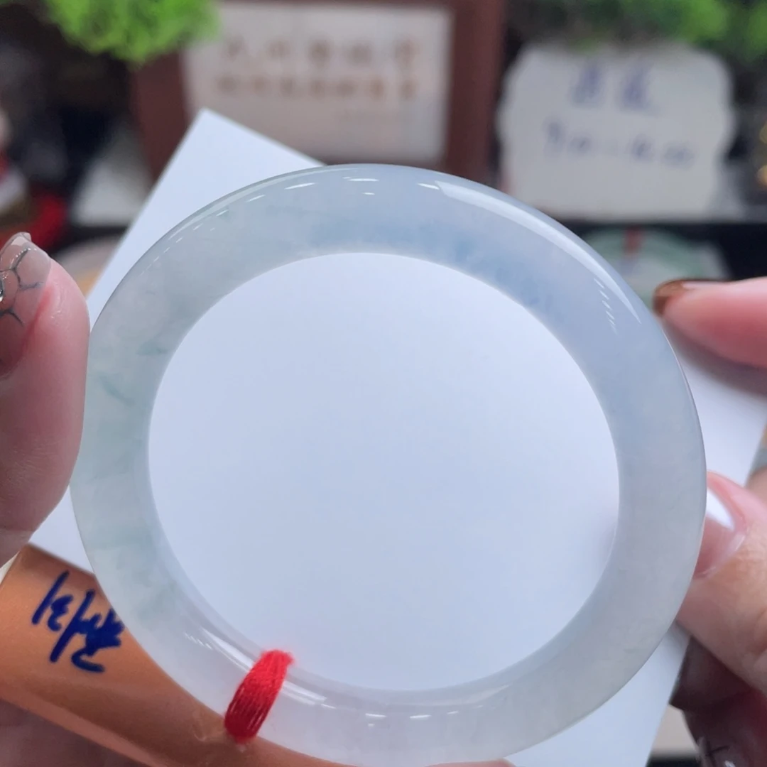 翡翠未镶嵌手镯50.8高冰蓝