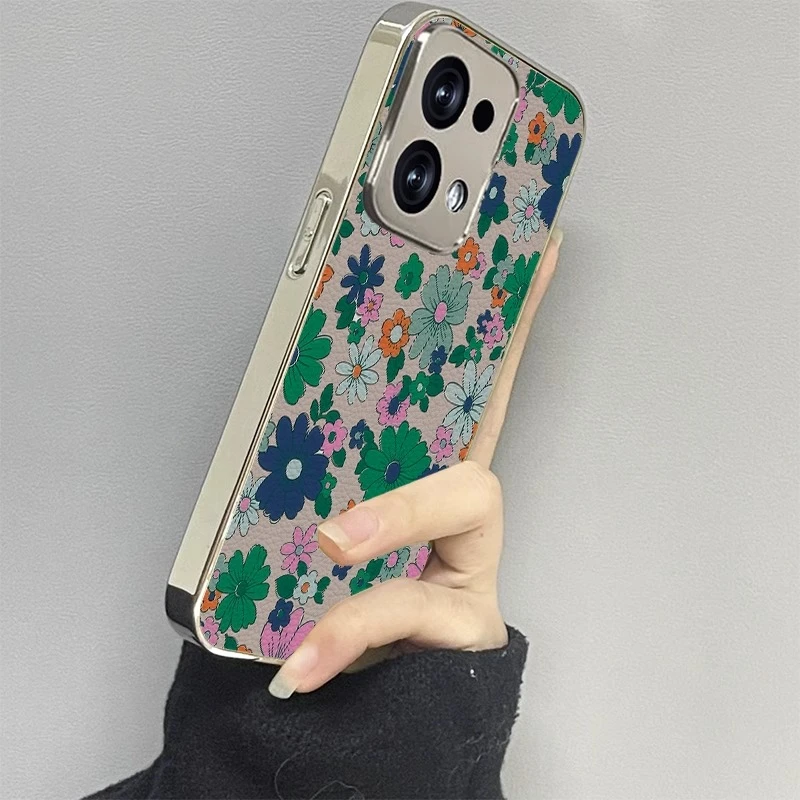 清新花朵适用opporeno14手机壳reno13新款12oppofindx8x6x7ultra6