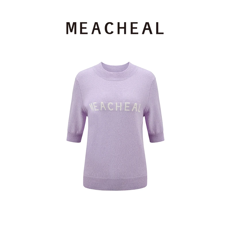 MEACHEAL米茜尔【星线好物】紫烟色毛衫724330031020