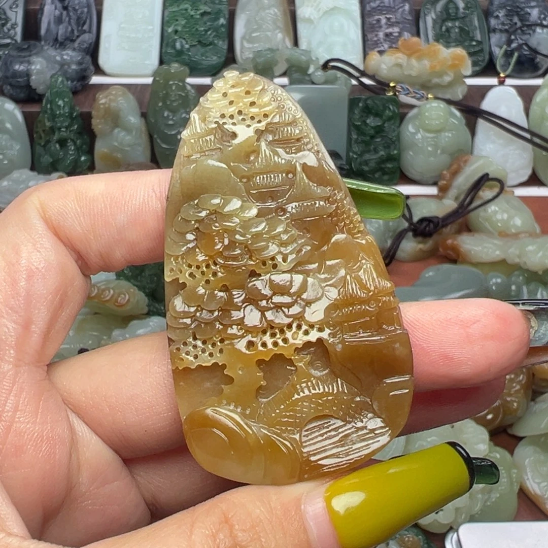 和田玉未镶嵌颈饰