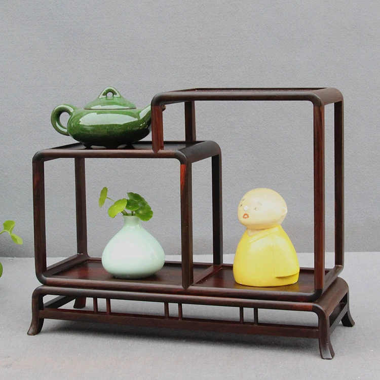 红酸枝博古架红木多宝架实木茶具茶叶架摆件架展示架盆景架置物架