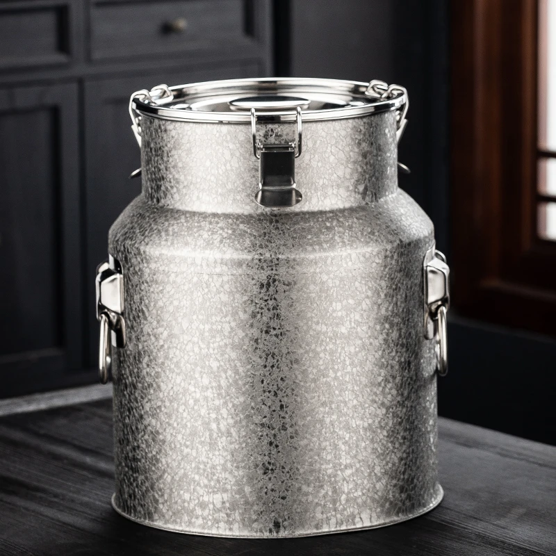 冠发特大号不锈钢茶叶罐高档储物罐密封罐茶叶包装茶仓茶叶收纳罐