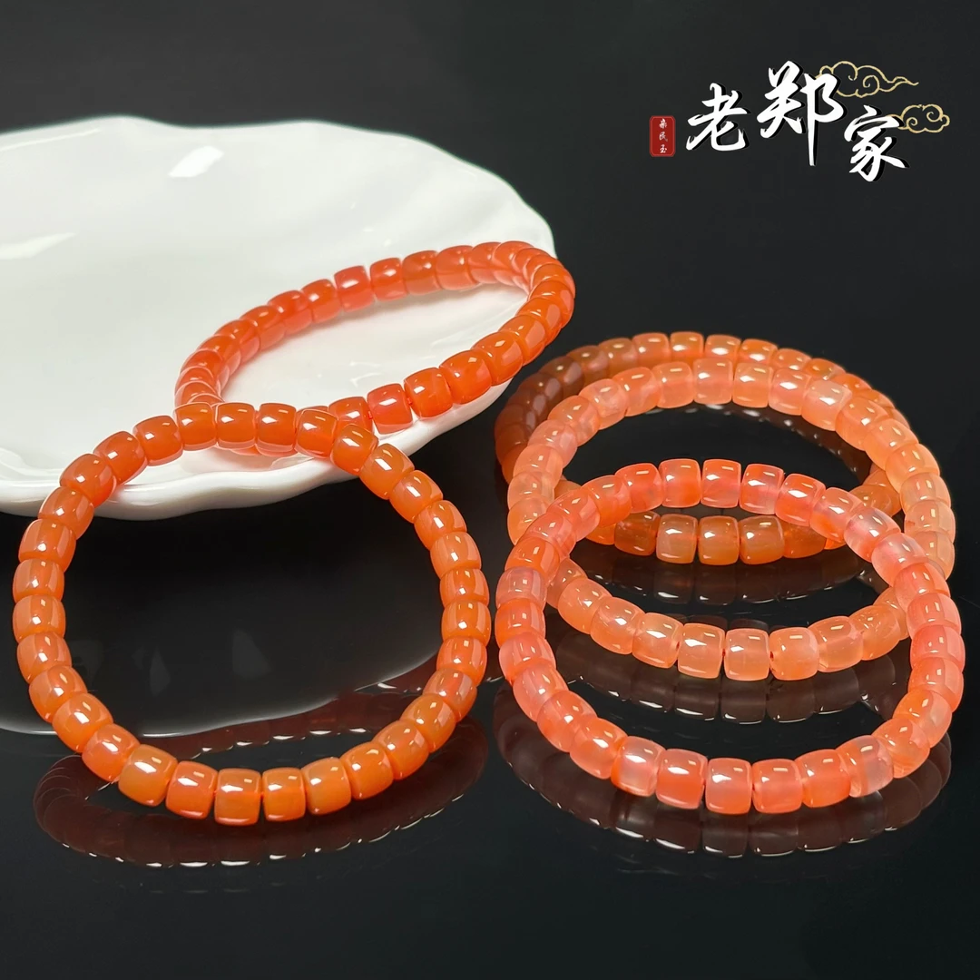【老郑家】天然南红玛瑙手串 约7mm+（多样性发一件）955