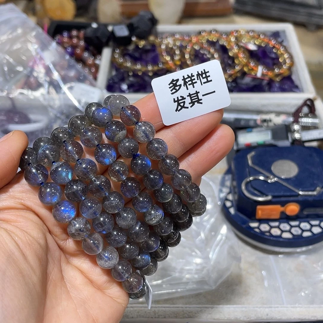 长石手串9m m未镶嵌多样性发一条y g 297