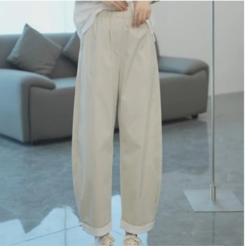 杨杨 夏日新款显瘦休闲弯刀裤LK2502379