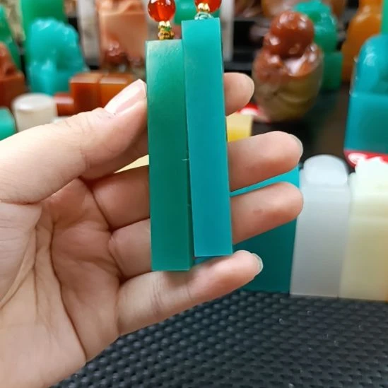 寿山石印石天青色