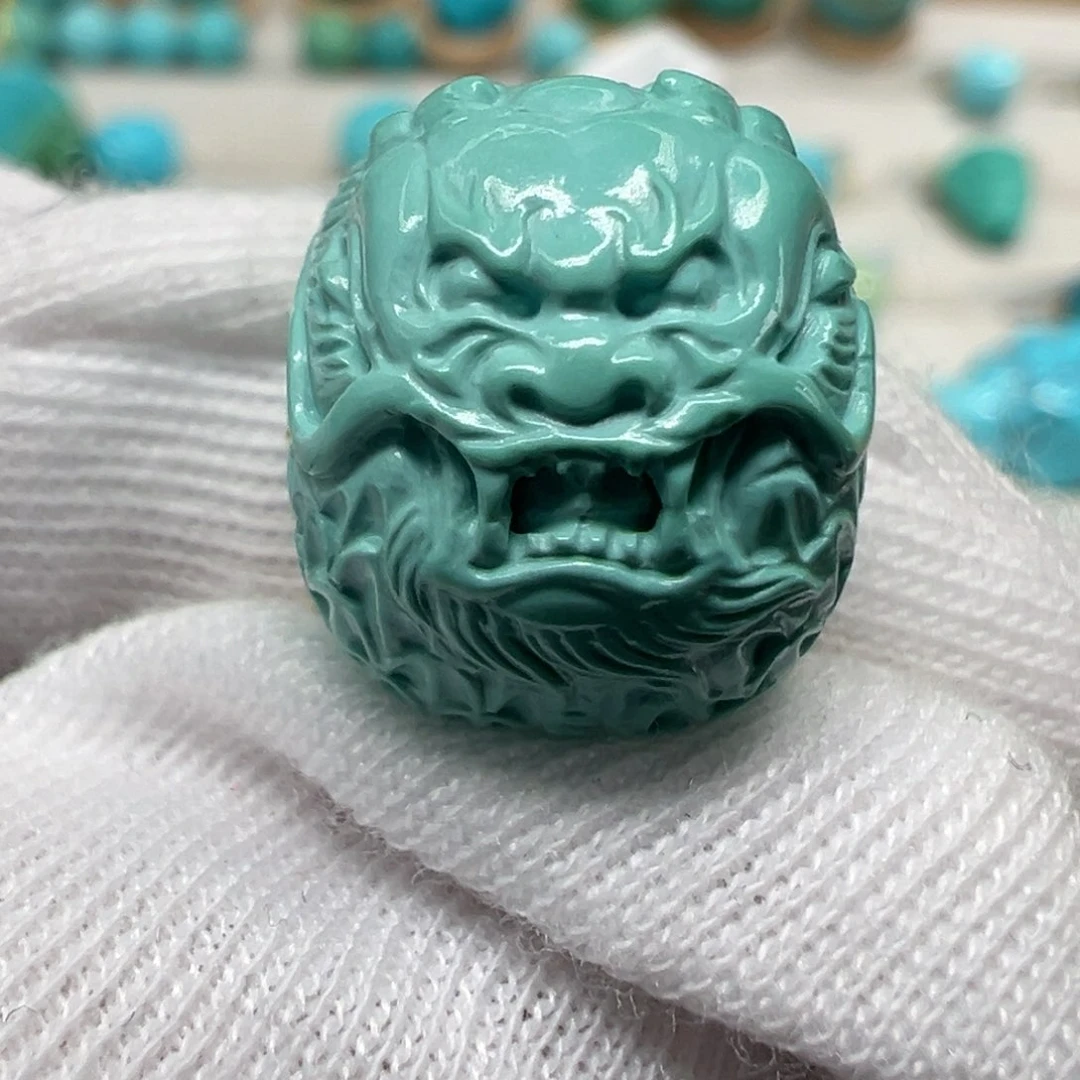 绿松石配饰未镶嵌深***蟹