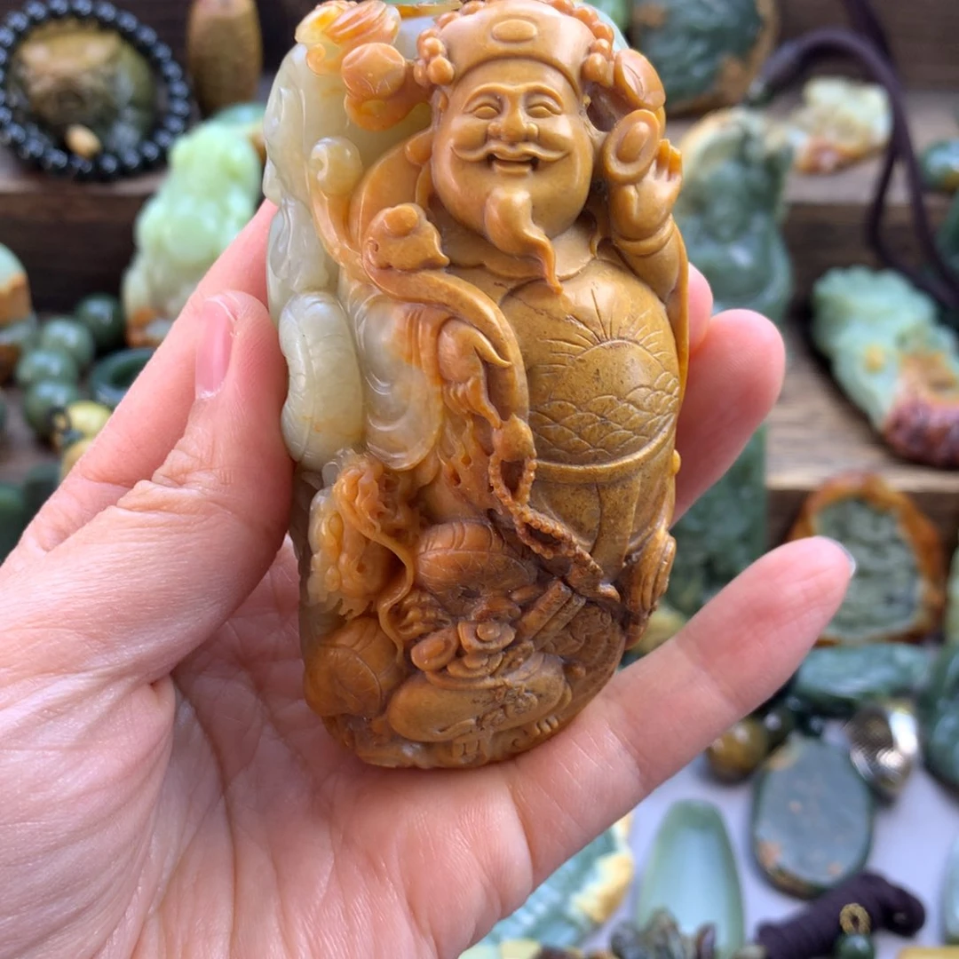 未镶嵌岫岩河磨玉（透闪石质玉）珠宝奇石