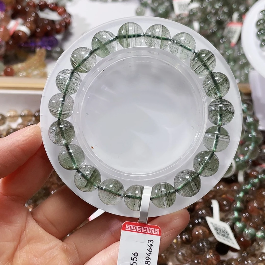 ****胡手链水晶未镶嵌绿幽灵10m