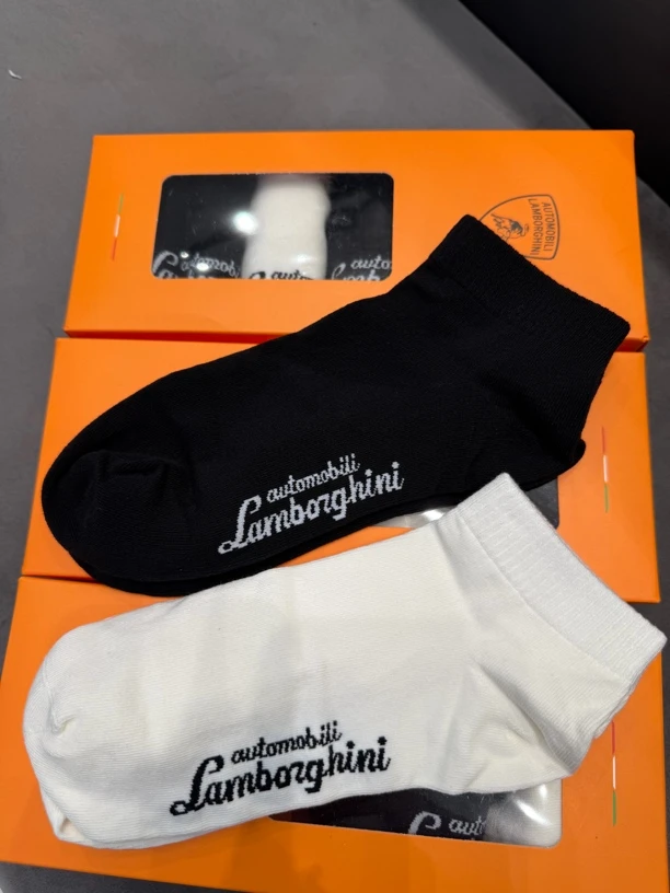 兰博基尼短袜黑白两色4双/盒