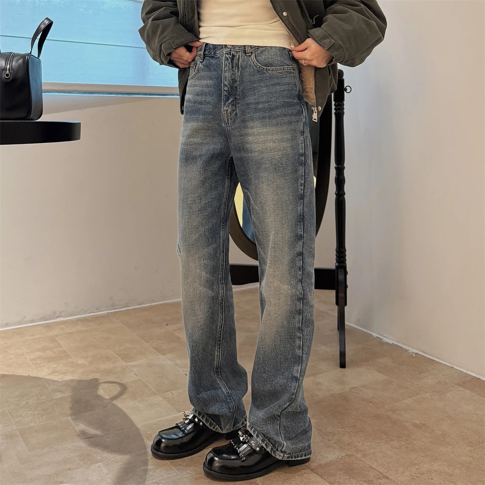 JunJun秋冬新款进口牛仔重工洗水冬季磨毛牛仔裤JJ2781