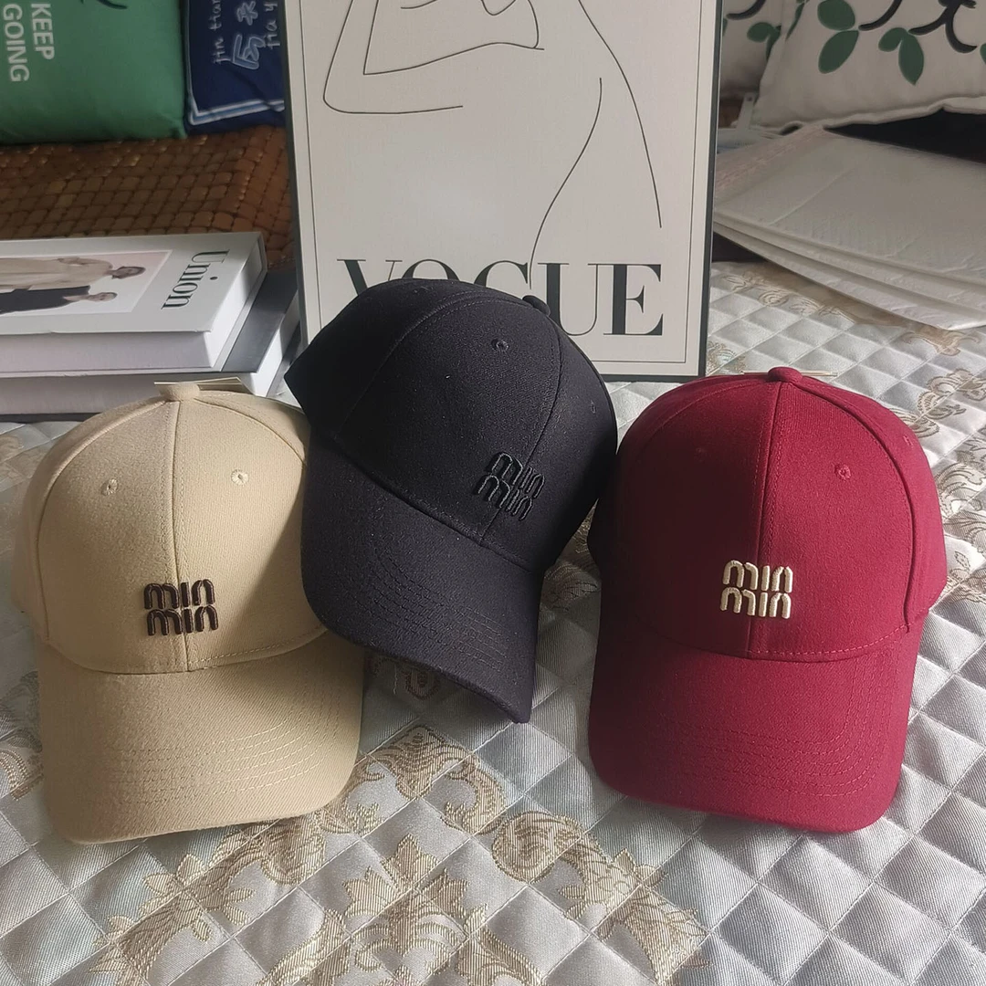 日韩秋冬新款字母硬顶呢子棒球帽男女百搭户外休闲显脸小鸭舌帽潮