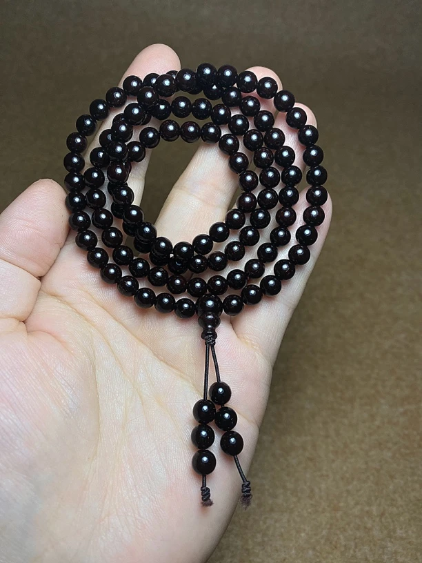 正宗印度小叶紫檀0.6×108颗，高油密带金星，