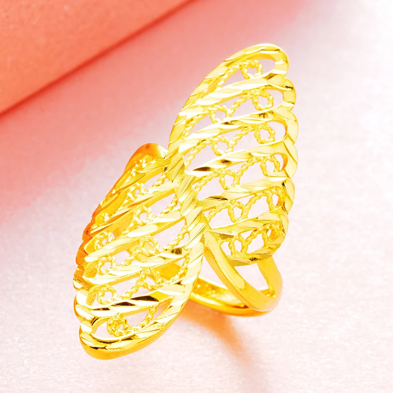 合金戒指 越南时尚饰品大开口戒指女首饰 久不掉色婚庆经典爆