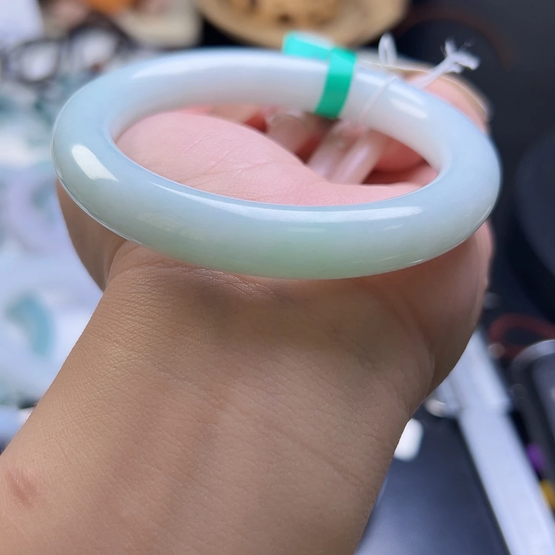 未镶嵌手镯翡翠天然缅甸翡翠57圈38