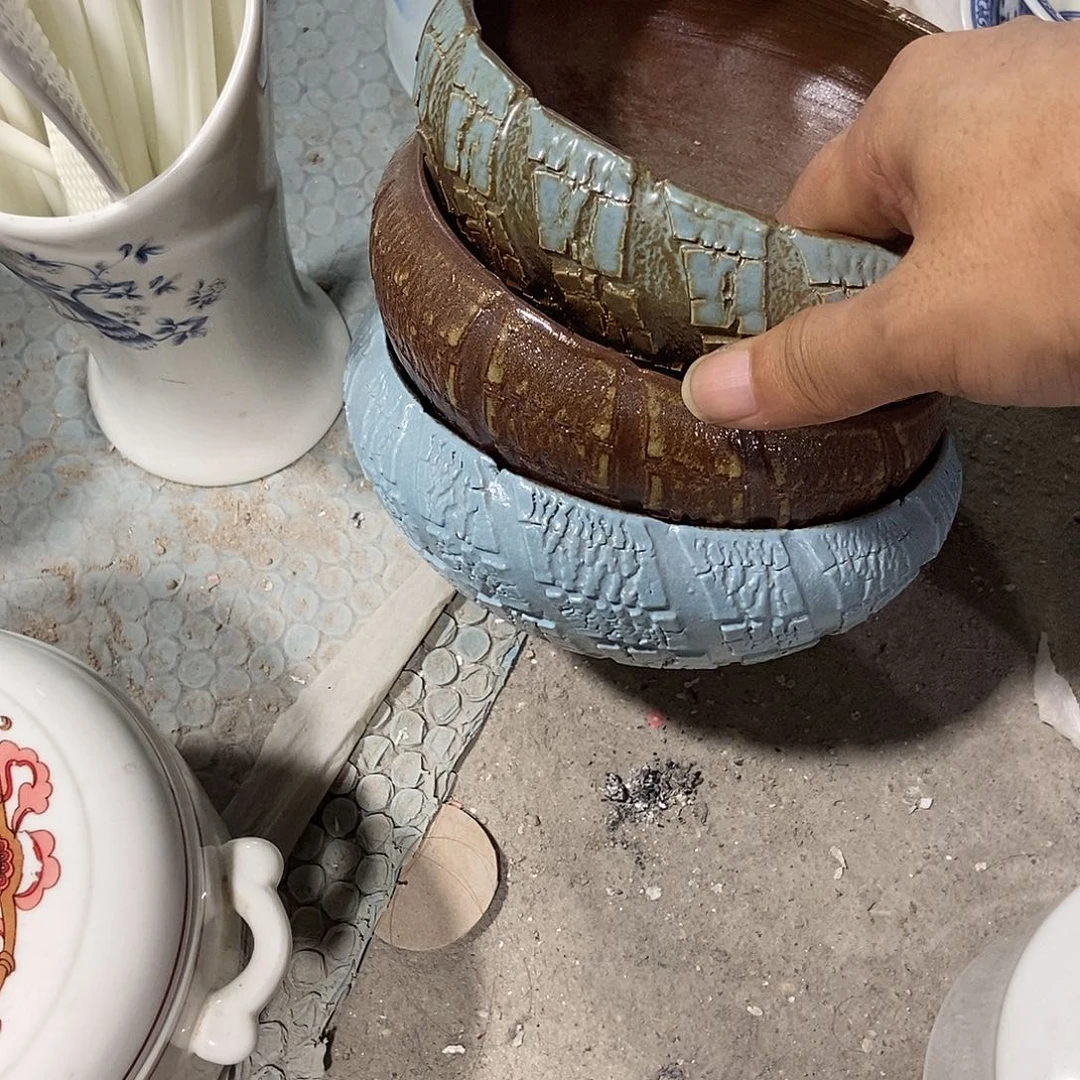 瓷片?****景德镇陶瓷盆3个