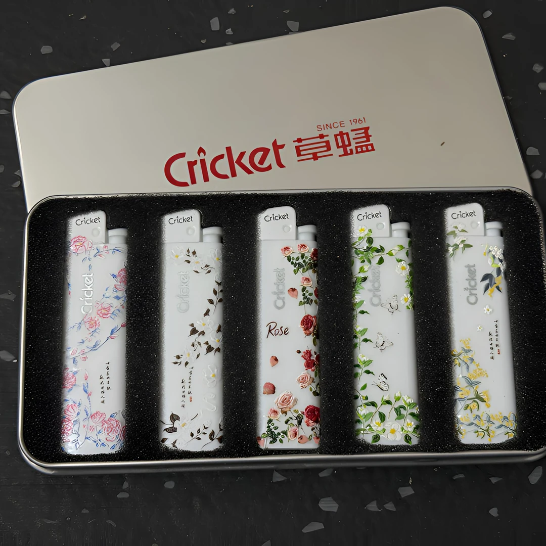 新中式艺术系列创意手工草蜢潮流国风文化素雅明火正品打火机创意