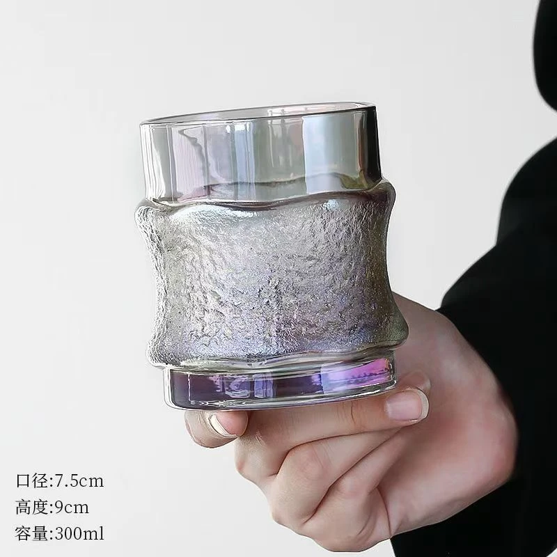 【双支装】高级感挂冰杯威士忌酒杯玻璃洋酒杯啤酒杯咖啡杯果汁杯子