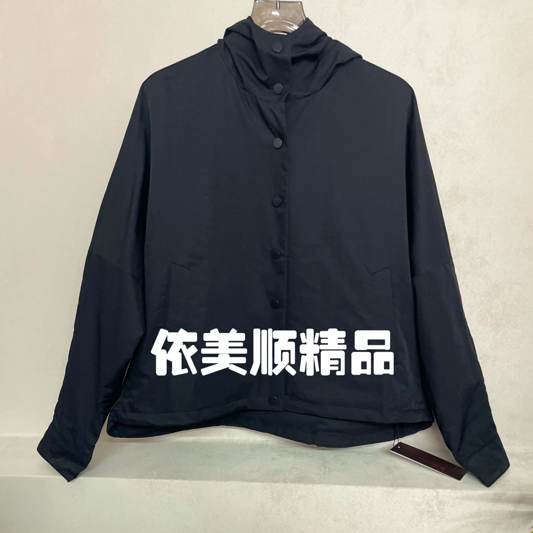 依美顺精品251856秋季新款短款常规款休闲风连帽外套休闲上衣