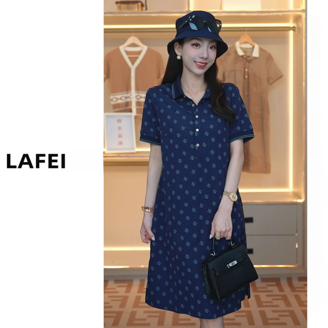 [空调裙]夏季新款休闲POLO领修身连衣裙