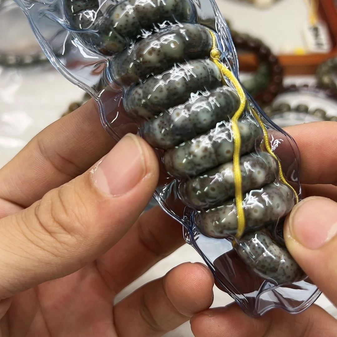 星月菩提手串71荣耀糯冰石玉星月菩提猪大肠108-9