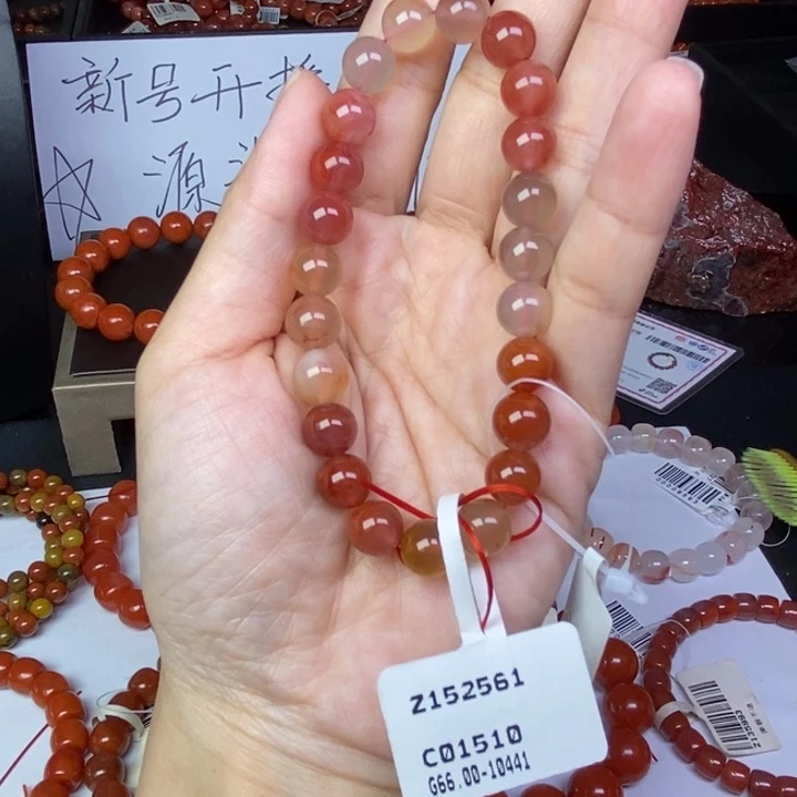 南红玛瑙未镶嵌手链8m