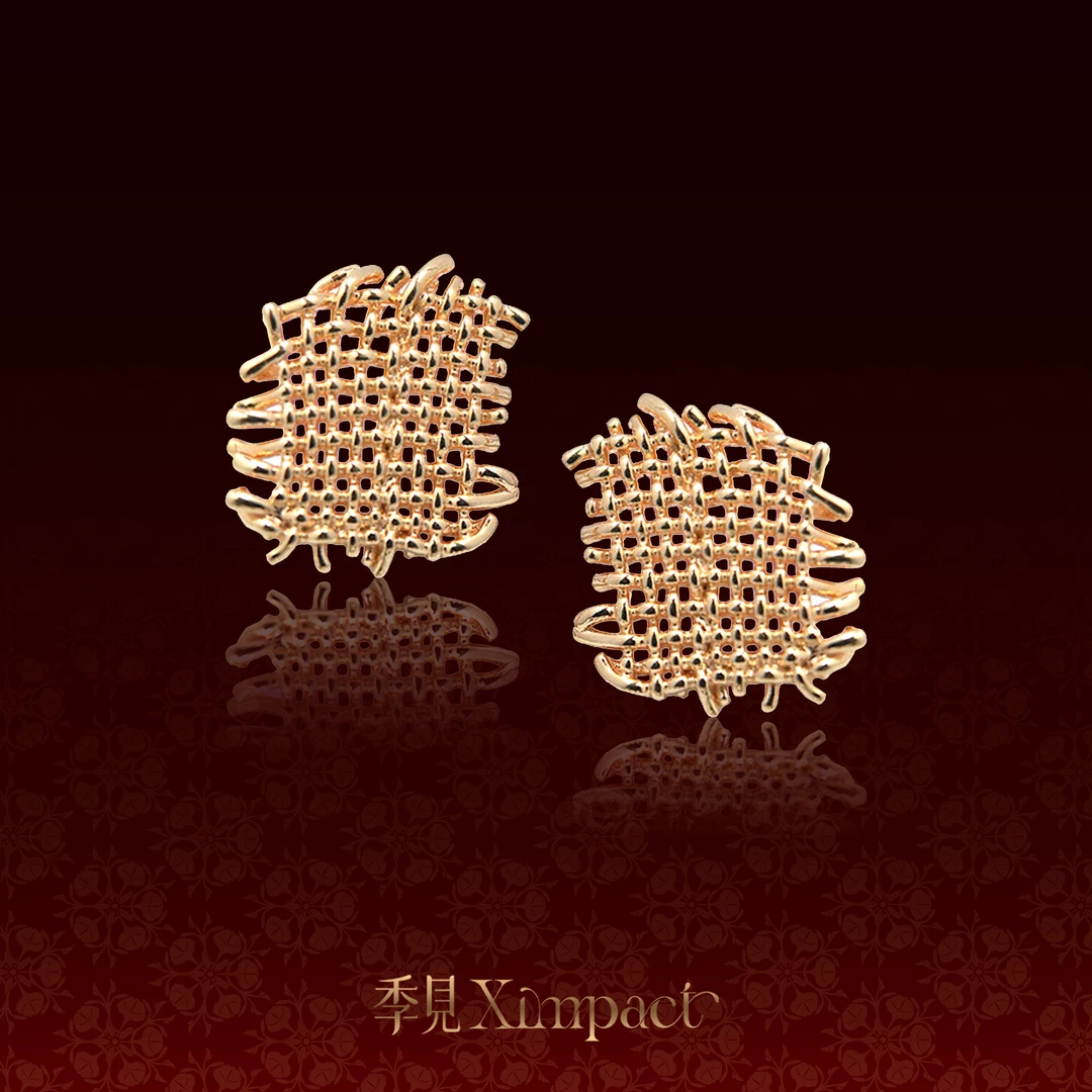 季見 925银耳饰 曜我系列-捕梦网耳钉编制显气色耳饰 礼物送老婆